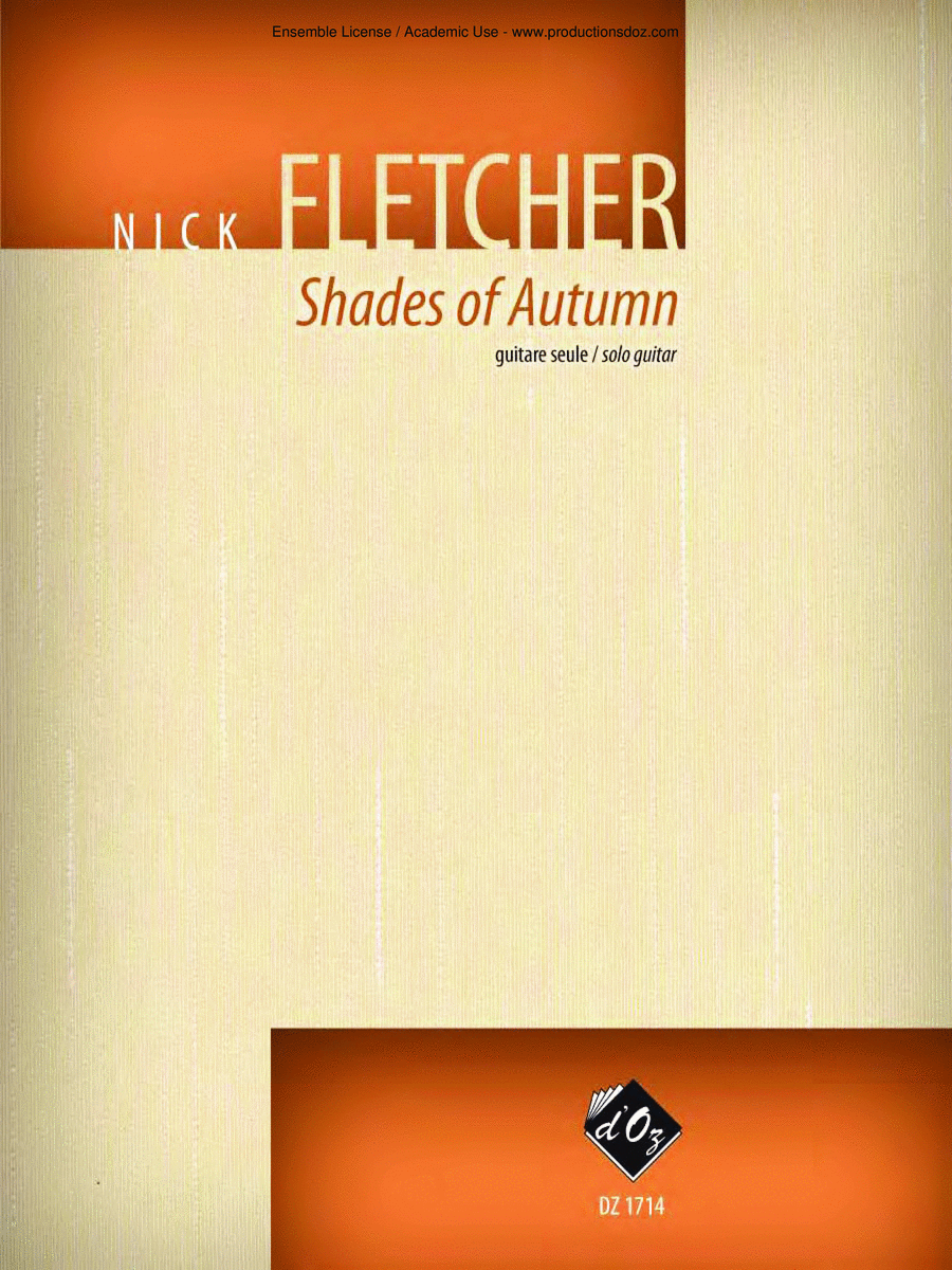 Shades of Autumn Classical Guitar scores gallery preview page 1