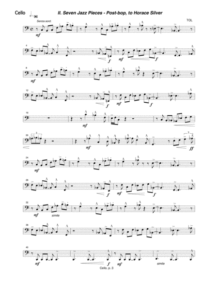 Seven Jazz Pieces (1990-91) cello part