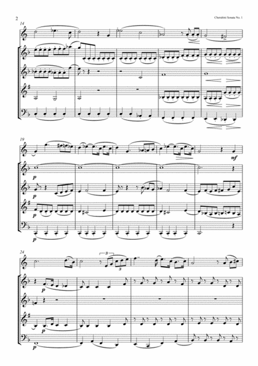 Cherubini Horn Sonata No. 1 (for Wind Quintet) image number null