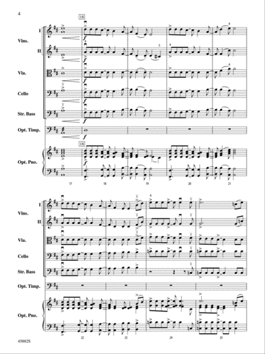 A Joyous Celebration: Score String Orchestra scores gallery preview page 4