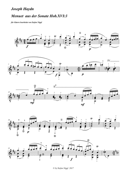 Menuet from Sonata Hob.XVI:3 image number null