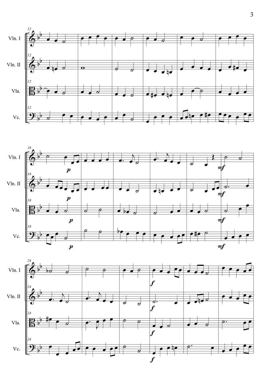SALVE REGINA COELITUM - Arr. for String Quartet - With Parts String Quartet scores gallery preview page 3