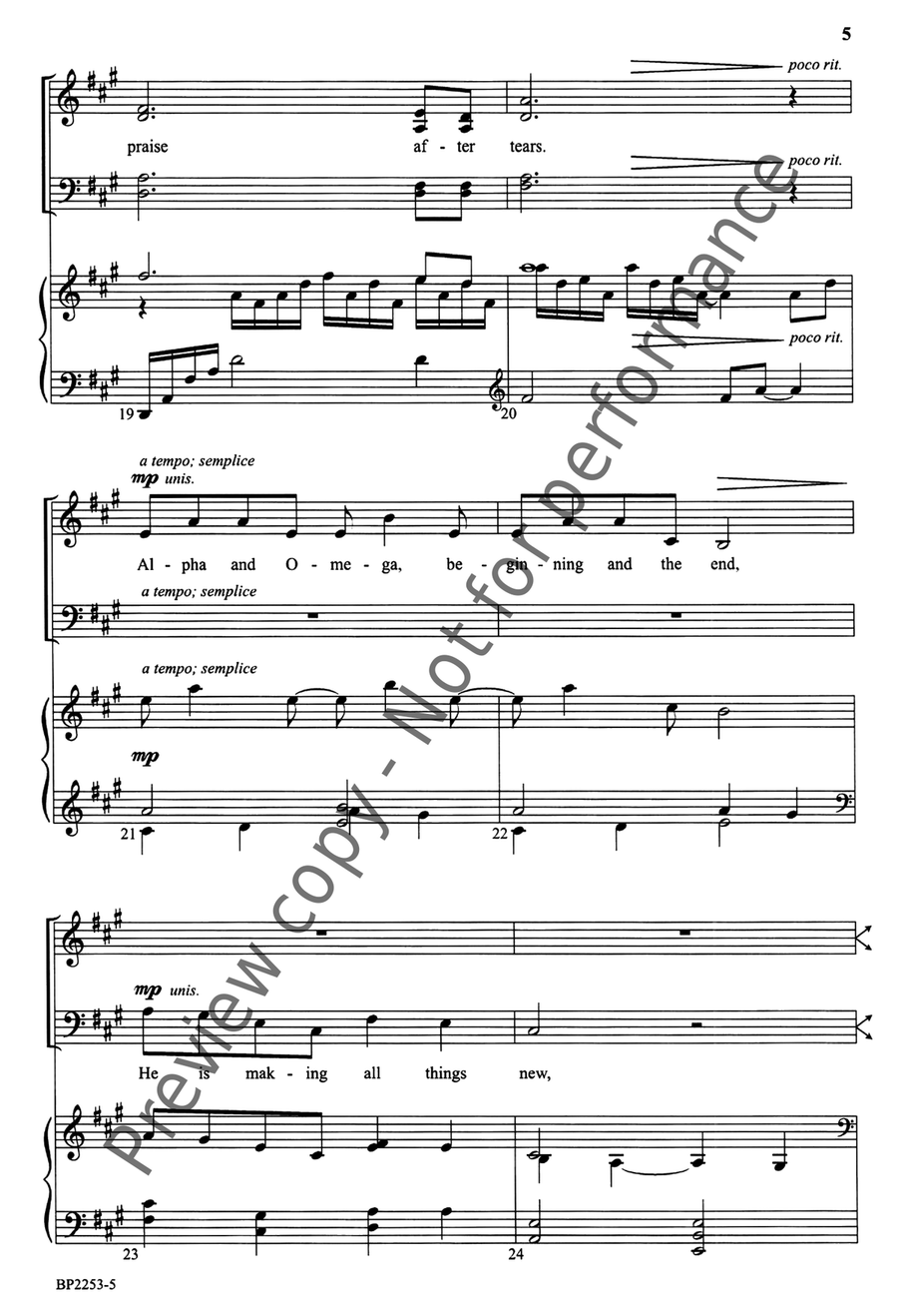 All Things New (Hagenberg) 4-Part scores gallery preview page 6