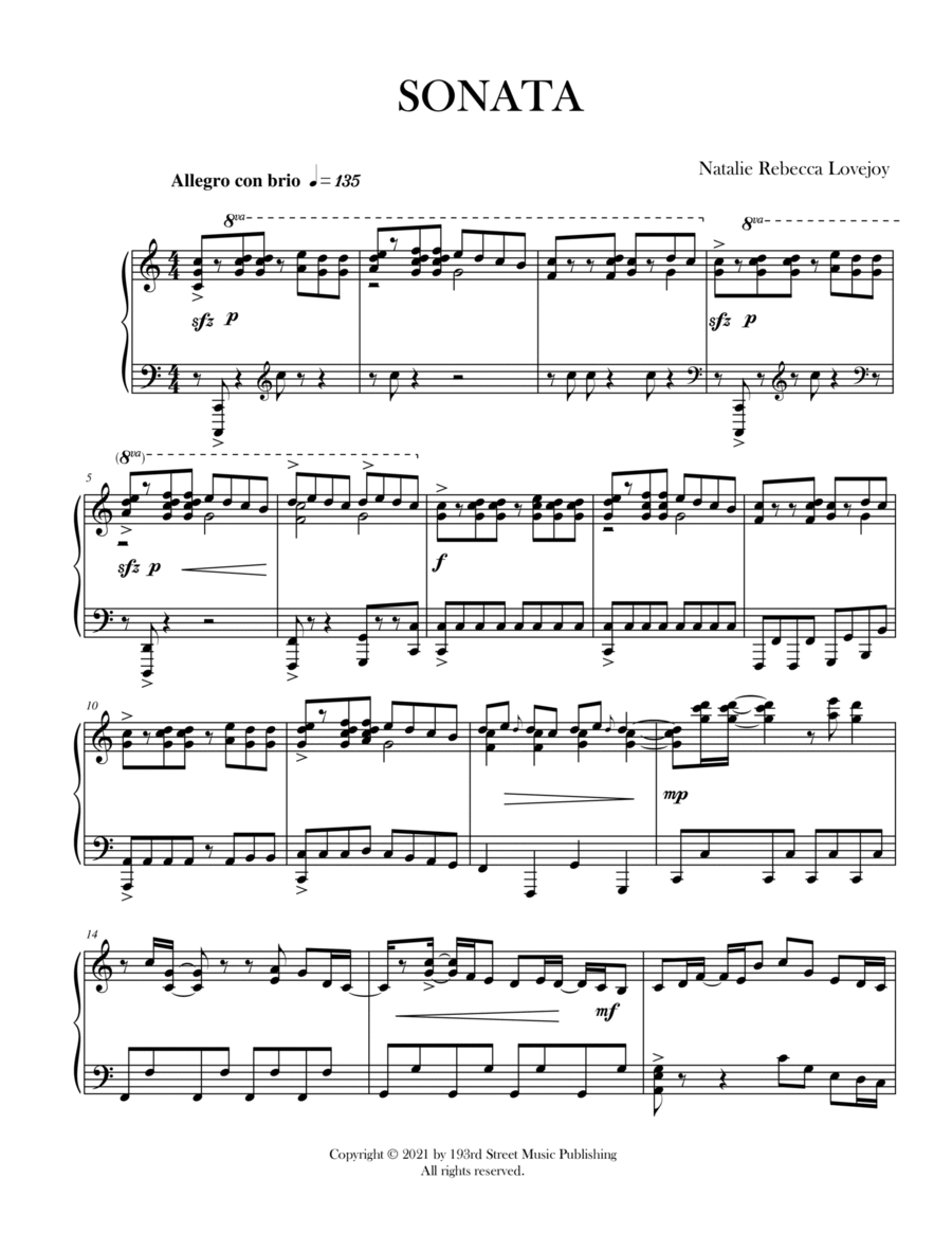 Sonata (All Movements) Sonata (All Movements) Piano Solo scores gallery preview page 1