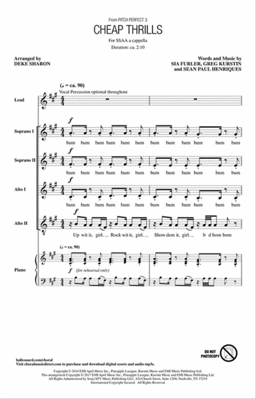 Cheap Thrills � Cheap Thrills � SSAA scores gallery preview page 2