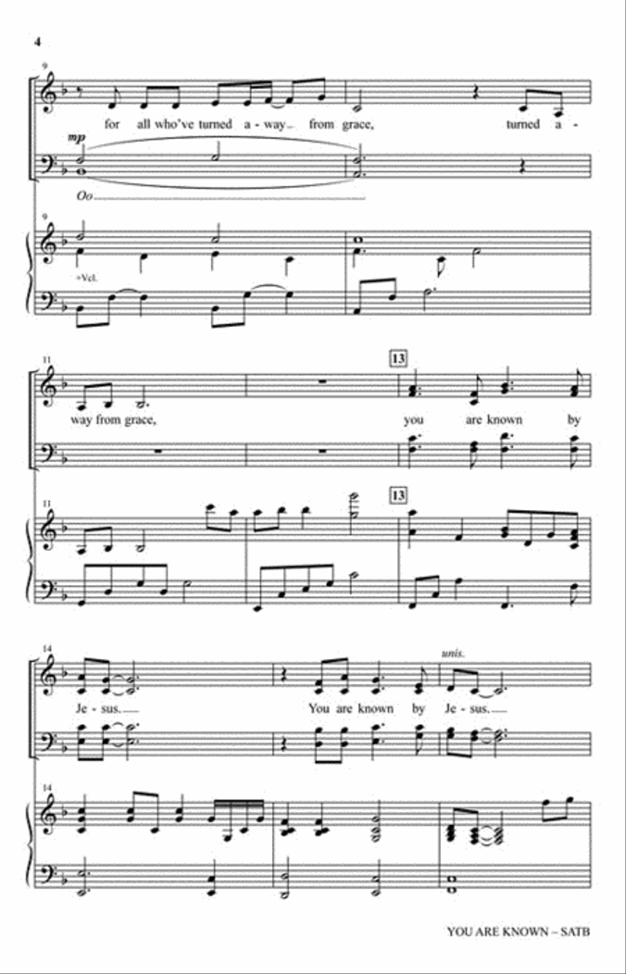 You Are Known 4-Part scores gallery preview page 3