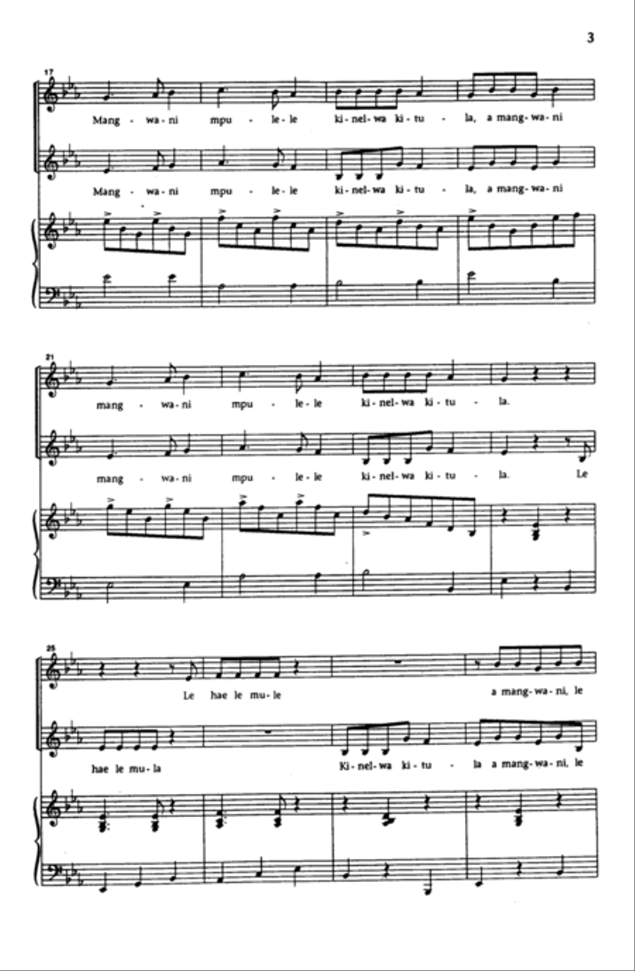 Mangwani Mpulele Women's Choir scores gallery preview page 10