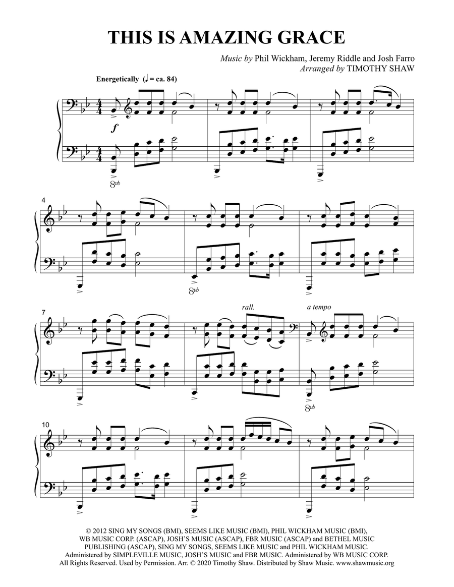 This Is Amazing Grace This Is Amazing Grace Piano Solo scores gallery preview page 3