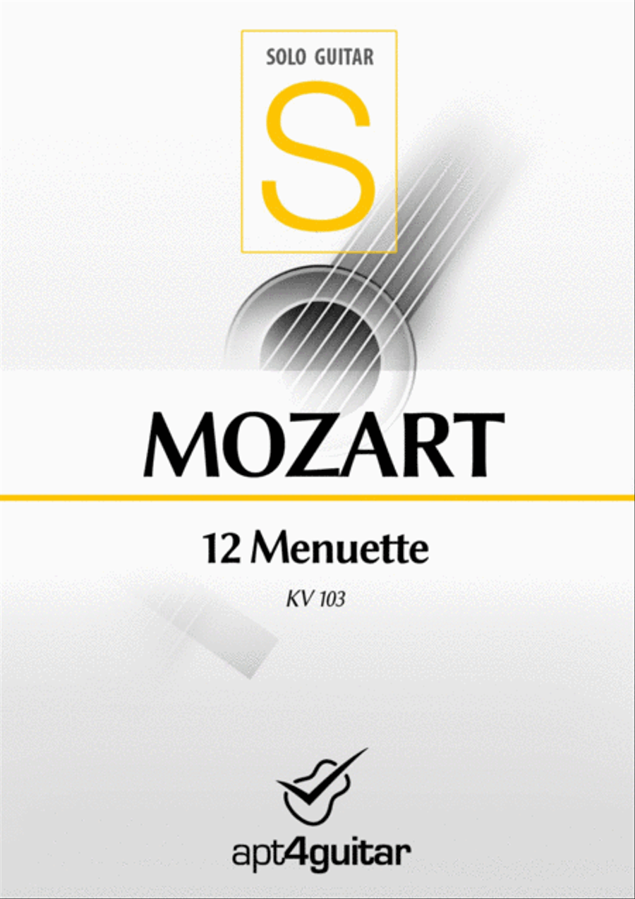 12 Menuette Acoustic Guitar scores gallery preview page 1