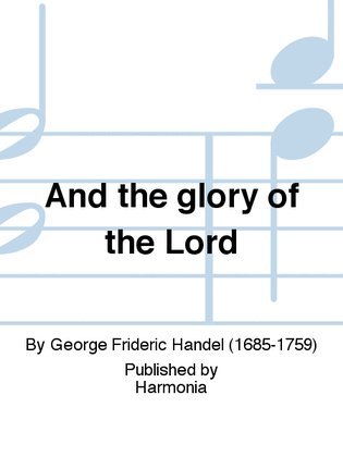 Book cover for And the glory of the Lord