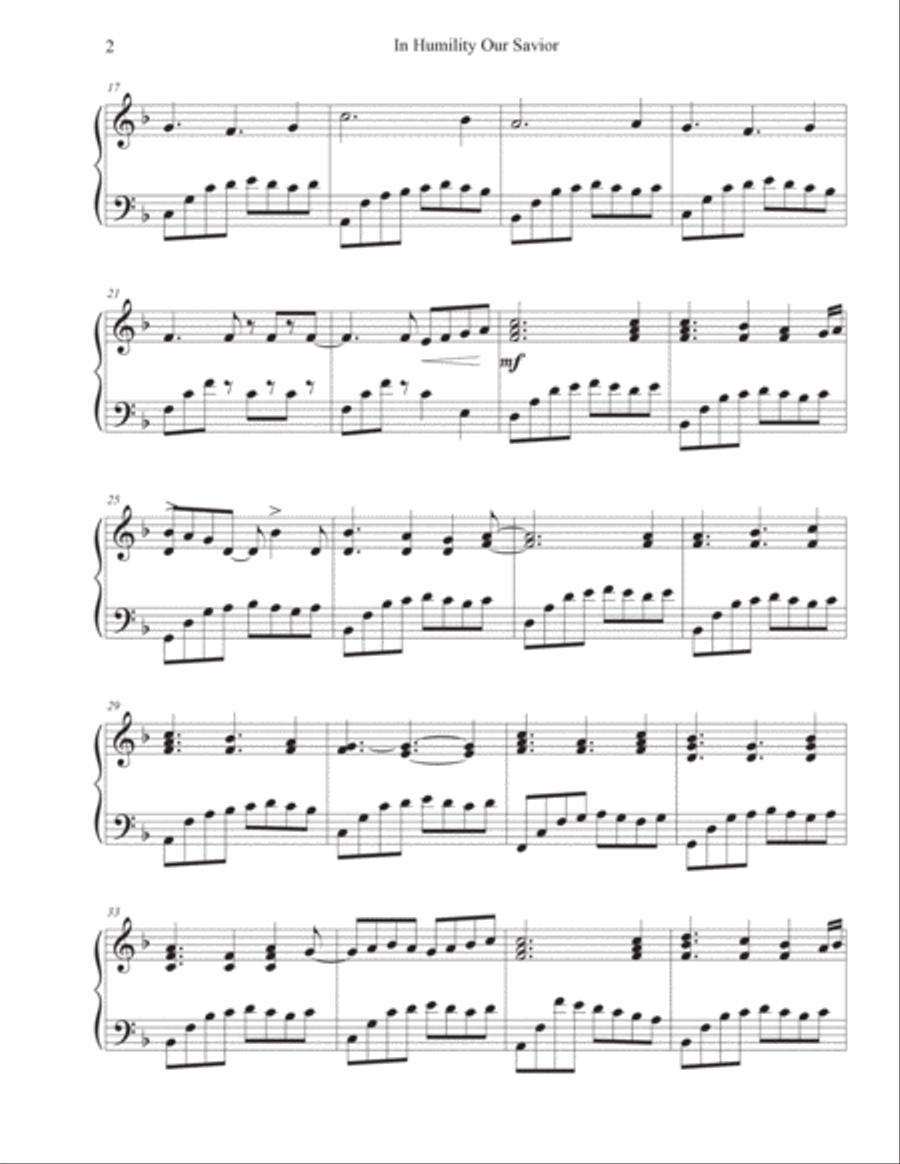 In Humility Our Savior In Humility Our Savior Piano Solo scores gallery preview page 2