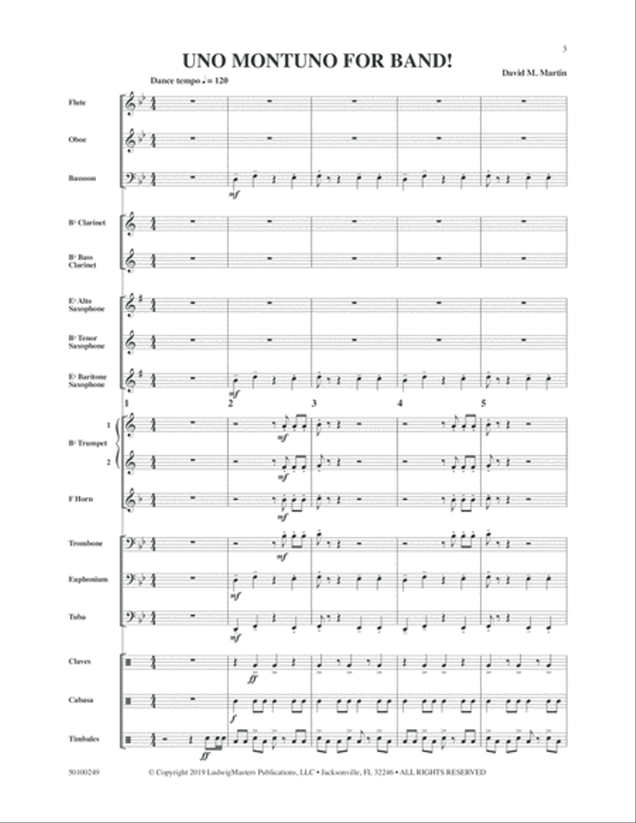 Uno Montuno for Band! Concert Band scores gallery preview page 3