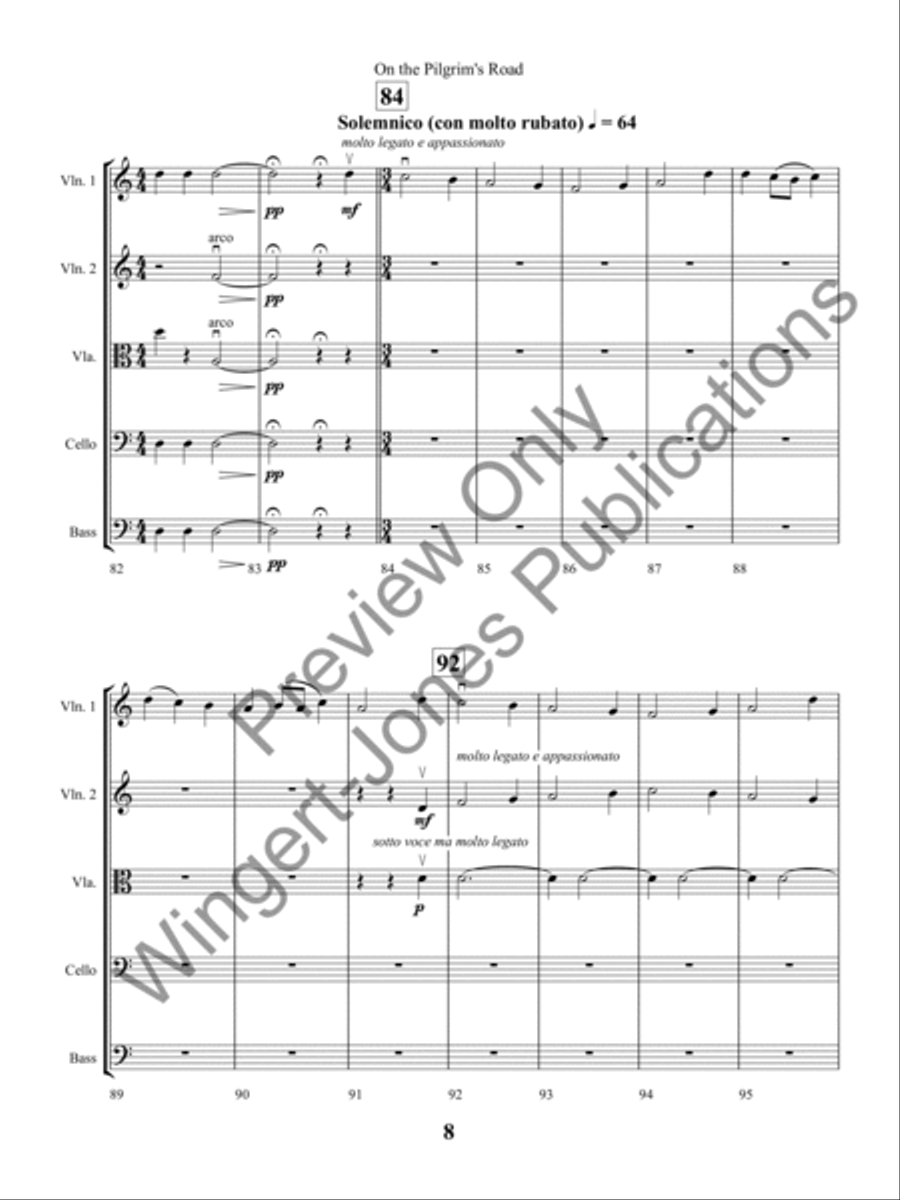 On the Pilgrim's Road String Orchestra scores gallery preview page 11
