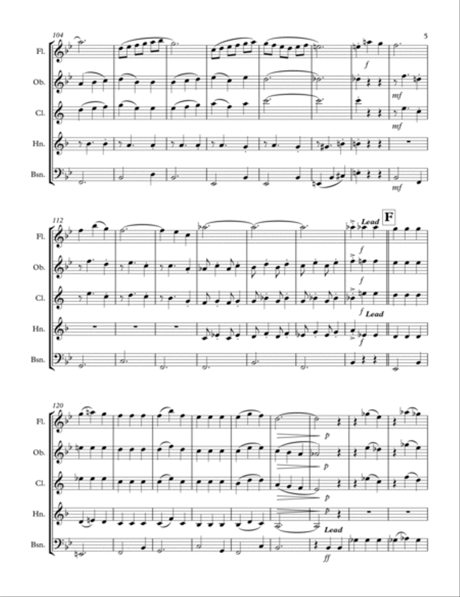 The Most Wonderful Time Of The Year Woodwind Quintet scores gallery preview page 6