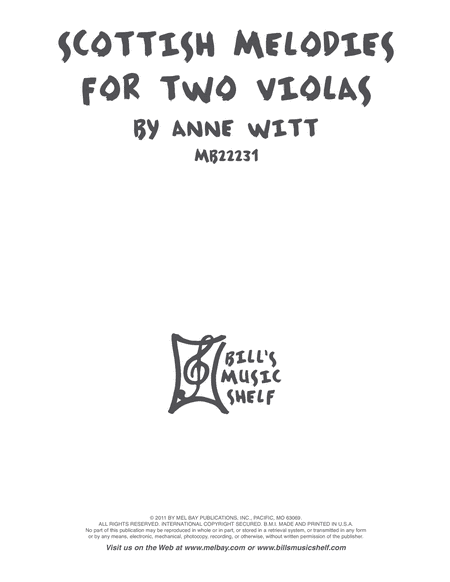 Scottish Melodies for Two Violas