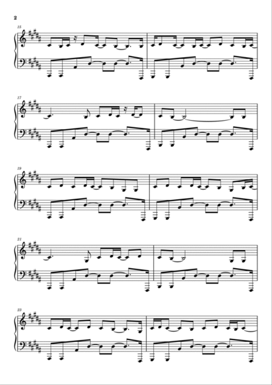 I Miss You Piano Solo scores gallery preview page 2