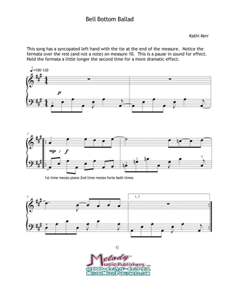Book cover for Piano solo late intermediate - "Bell Bottom Ballad"