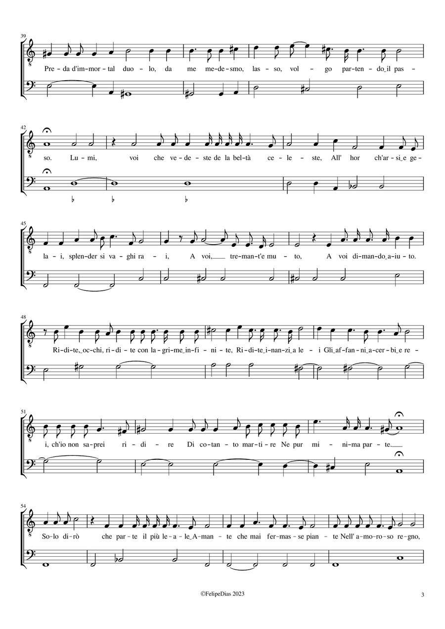Se pur destina (Partenza Amorosa) High Voice scores gallery preview page 3