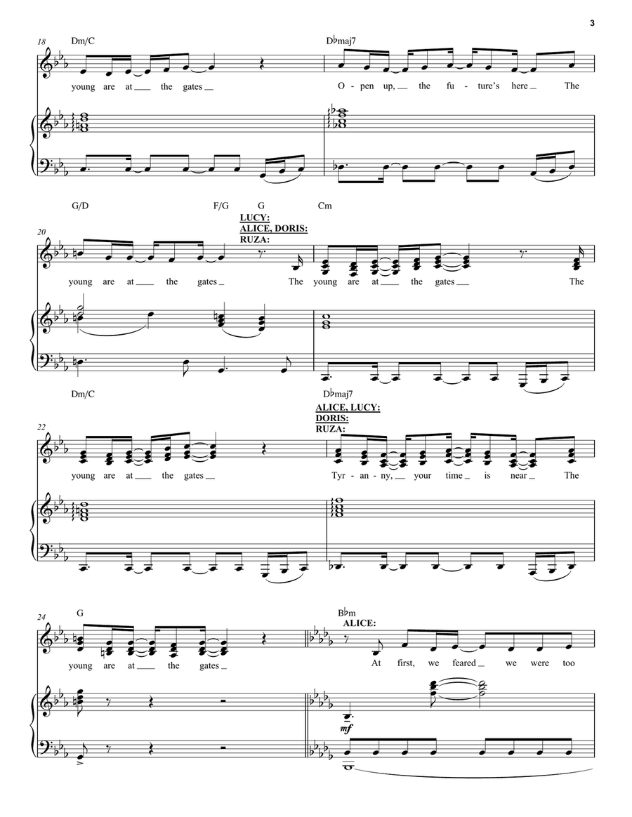 The Young Are At The Gates (from Suffs) Voice scores gallery preview page 3