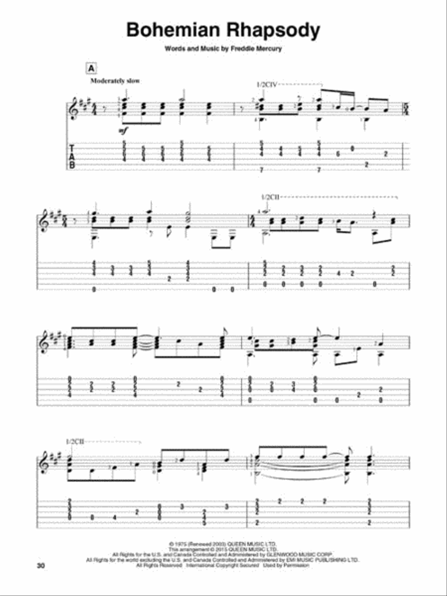 Classic rock for classical guitar top