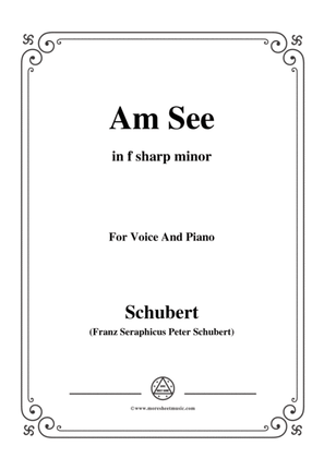 Book cover for Schubert-Am See,in f sharp minor,for Voice&Piano