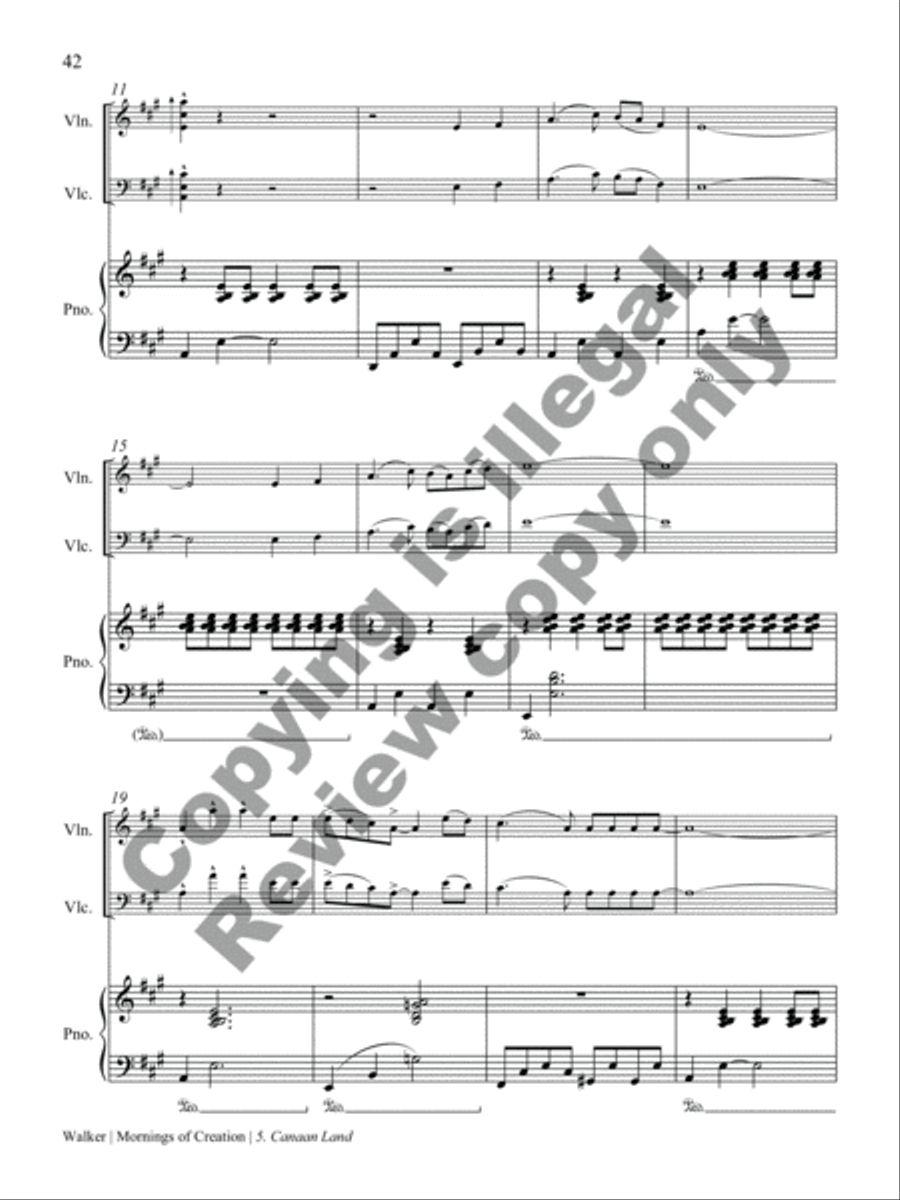 Mornings of Creation Piano Trio scores gallery preview page 20
