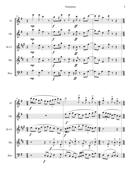 Transition III: Part III of a 3 movement Woodwind Quintet image number null