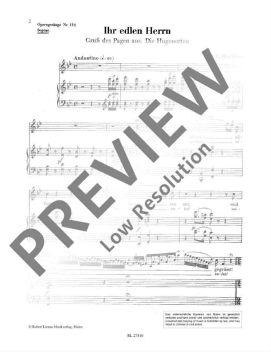Ihr edlen Herrn (Hugenotten) Soprano Voice scores gallery preview page 3