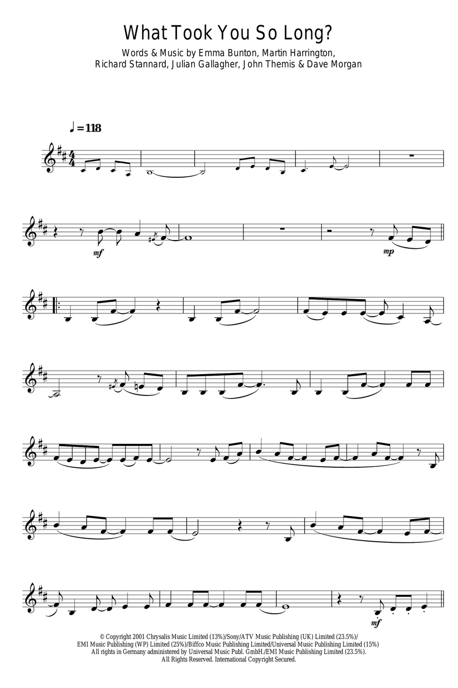 What Took You So Long? Clarinet Solo scores gallery preview page 1