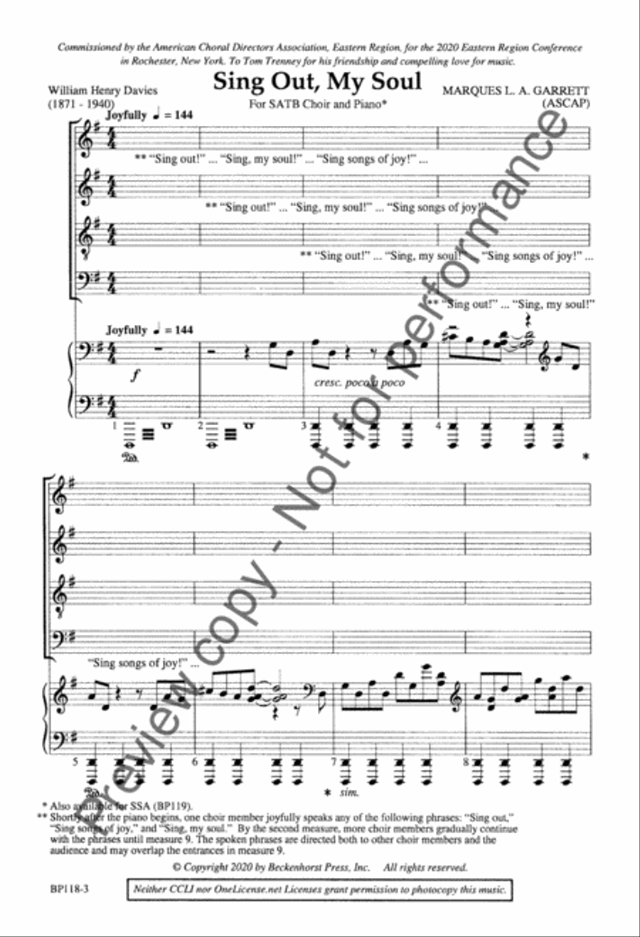 Sing Out, My Soul (SATB) Sing Out, My Soul (SATB) 4-Part scores gallery preview page 4