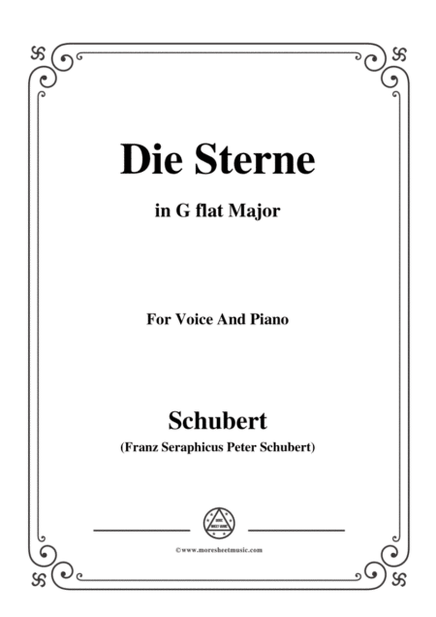 Schubert-Die Sterne,Op.96 No.1,in G flat Major,for Voice&Piano image number null