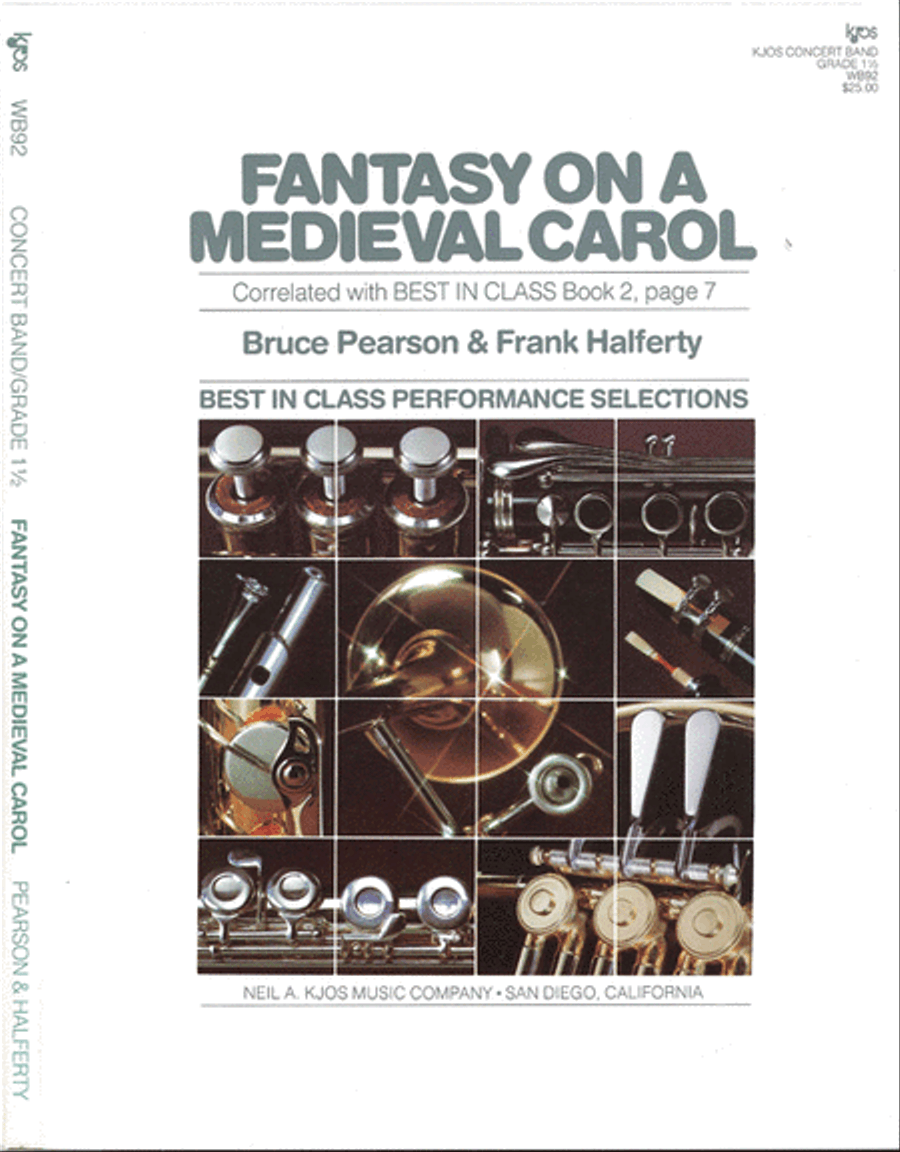 Fantasy on a Medieval Carol Concert Band scores gallery preview page 1