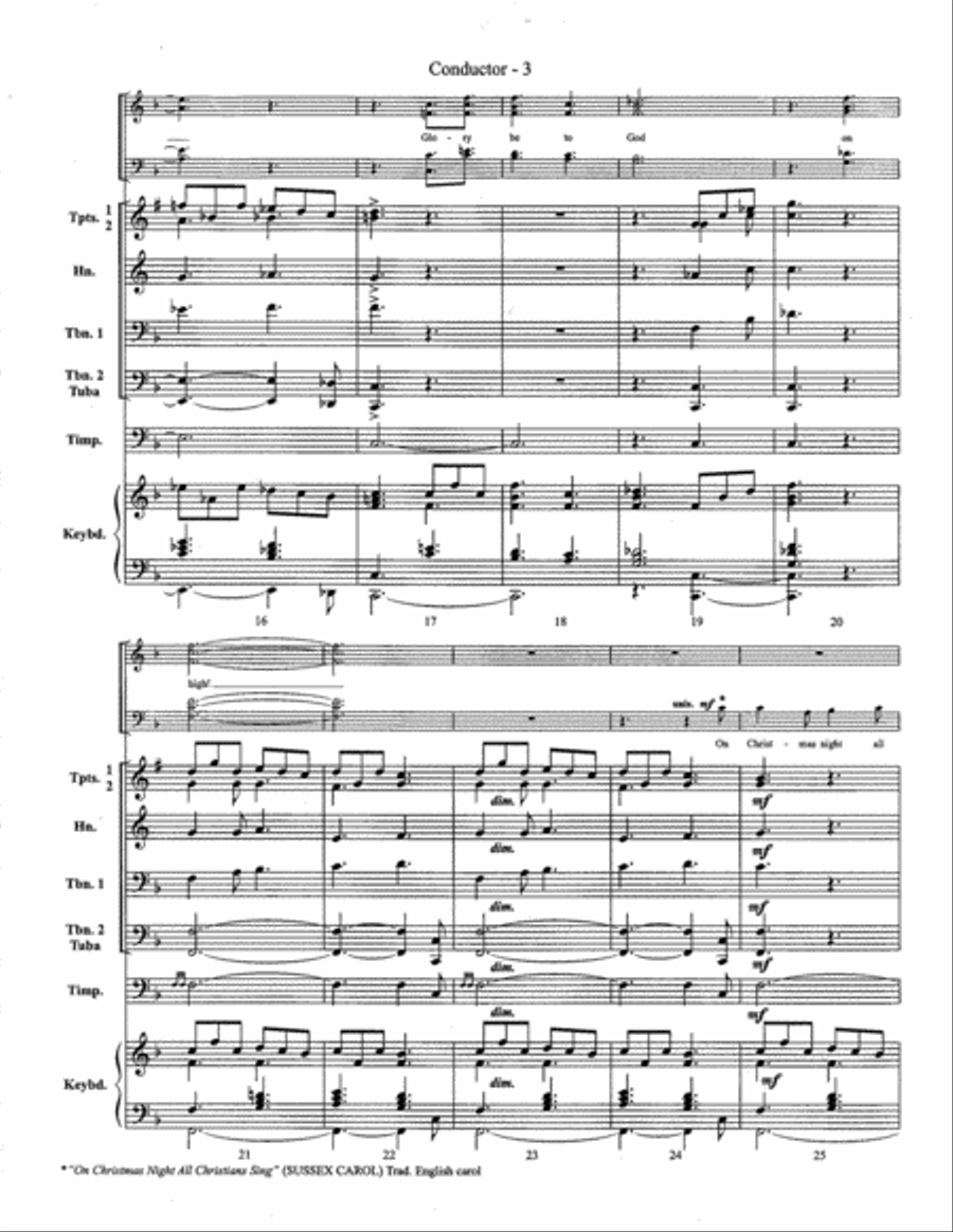 Glory to the Newborn King! Horn scores gallery preview page 4