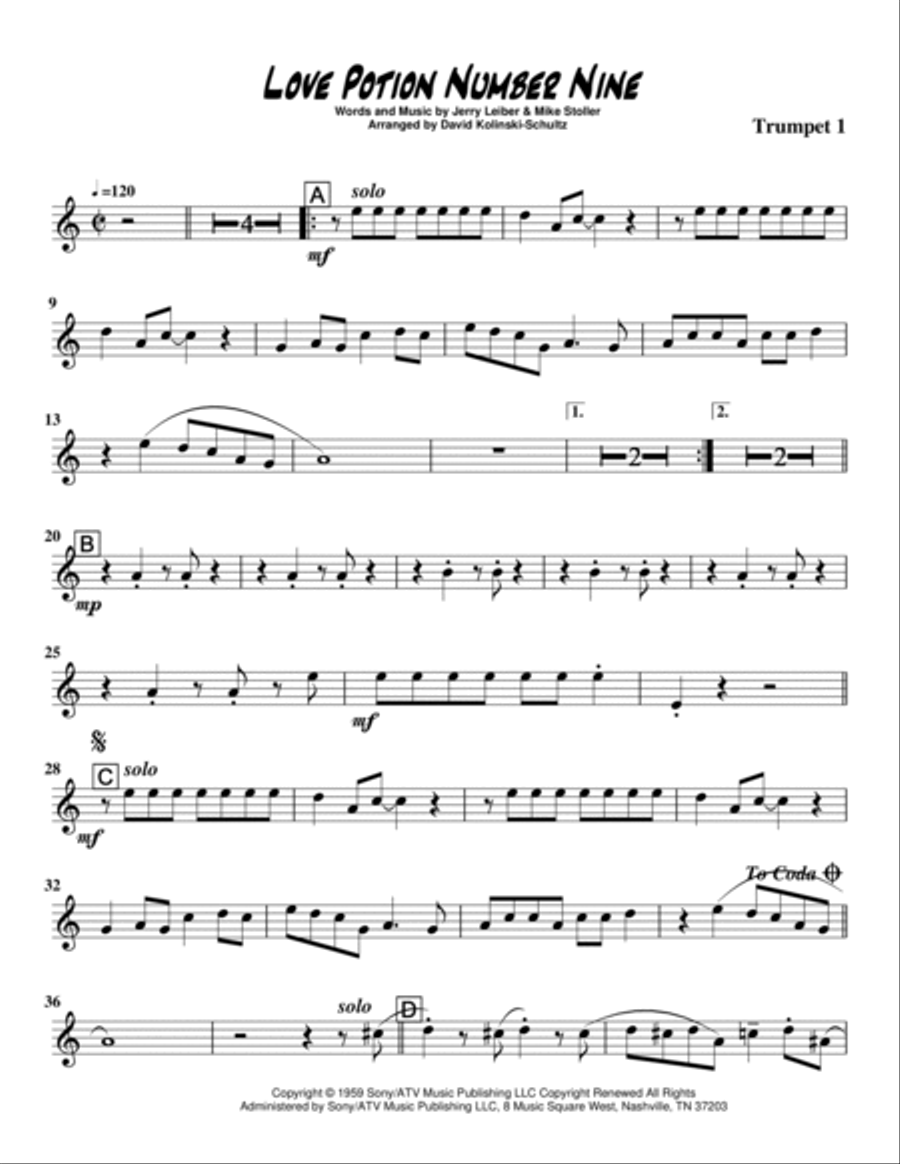 Love Potion Number 9 Brass Ensemble scores gallery preview page 2
