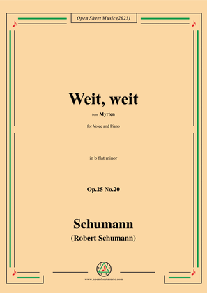 R. Schumann-Weit,weit,Op.25 No.20,from Myrten,in b flat minor