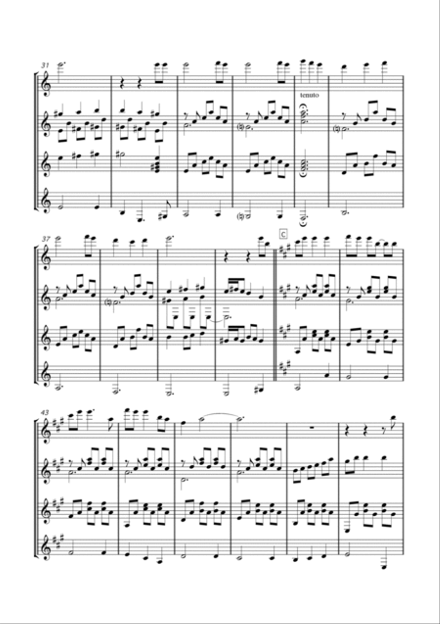 Time In A Bottle Guitar Ensemble scores gallery preview page 5