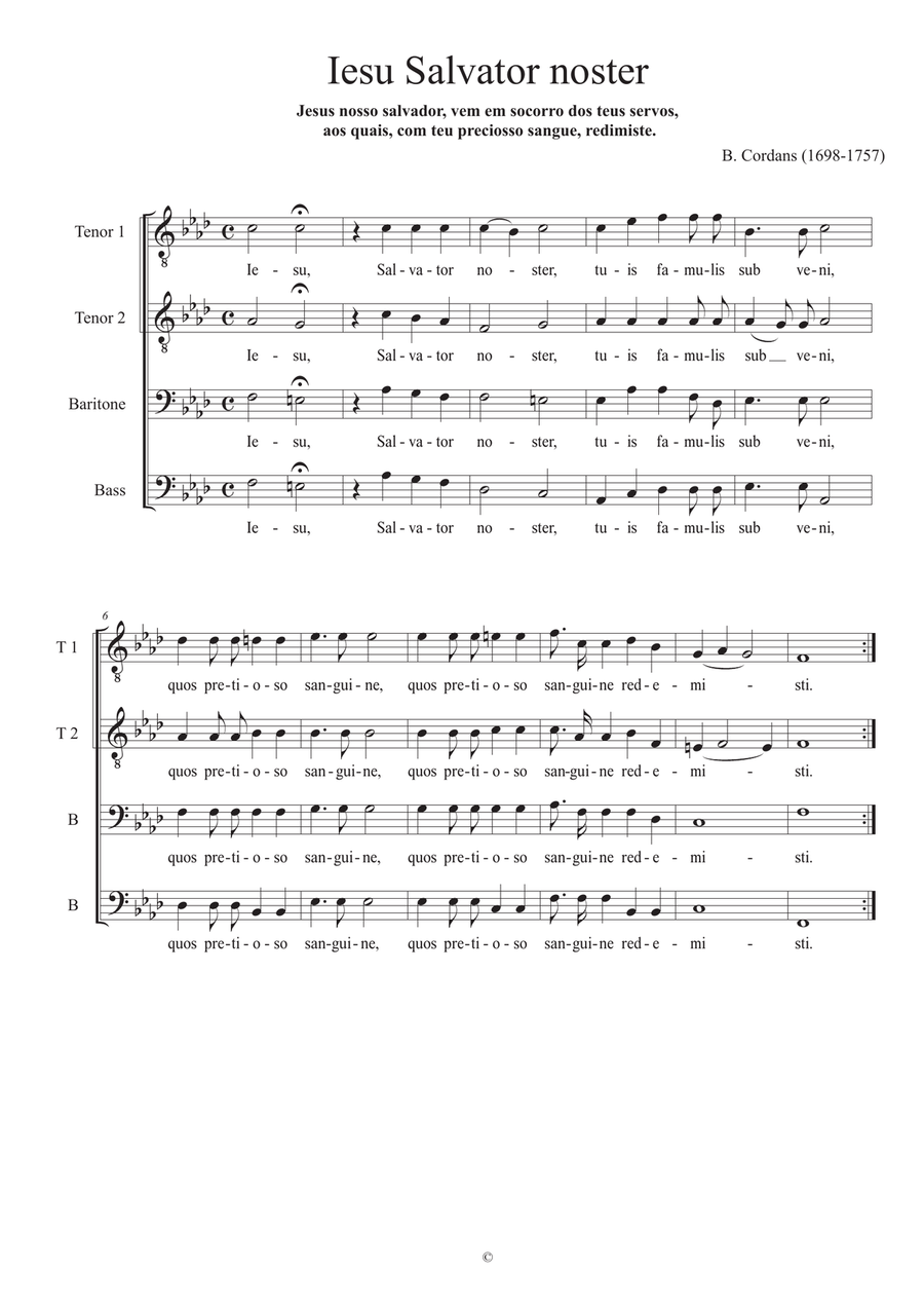 Iesu Salvator Noster TTBB scores gallery preview page 1