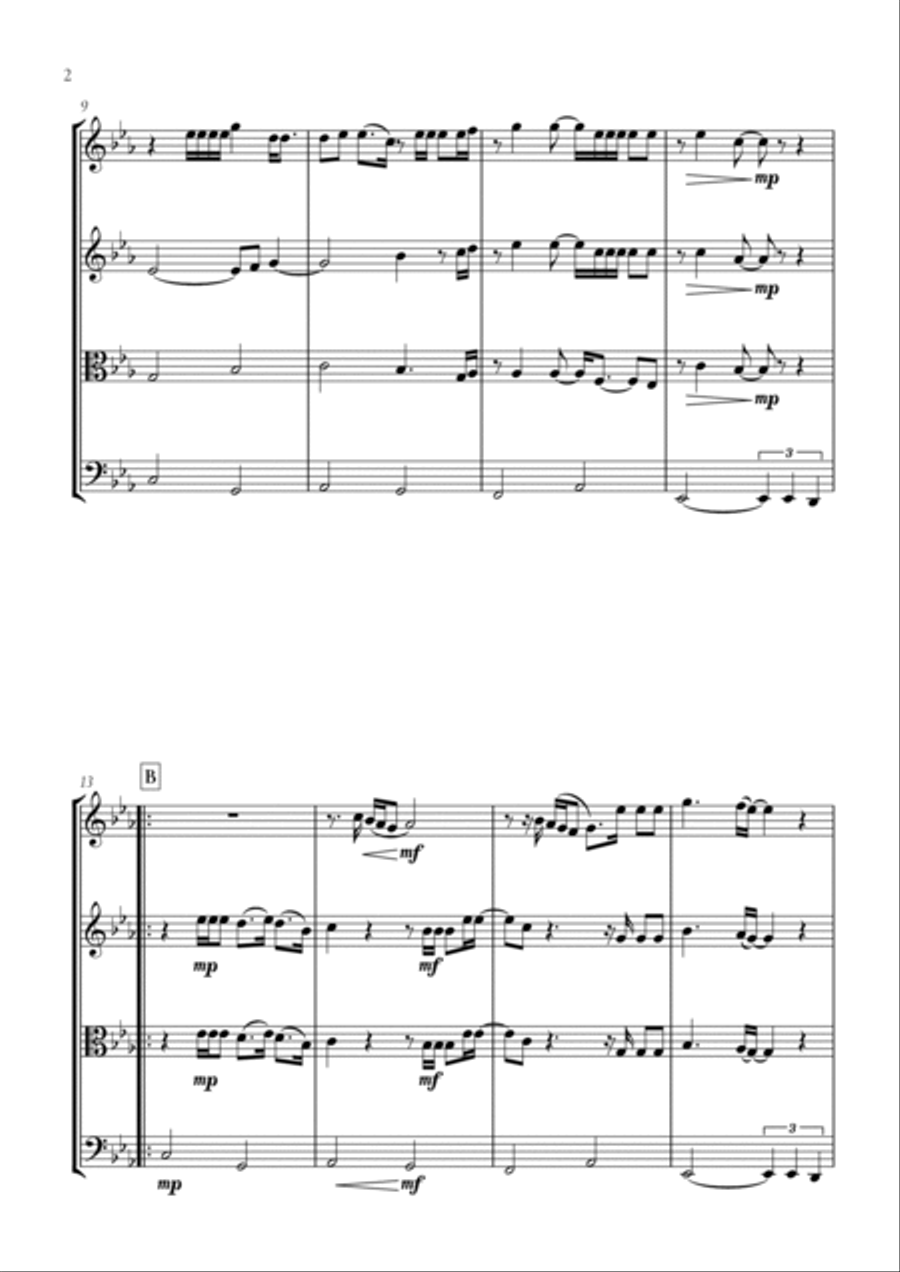 When We Were Young String Quartet scores gallery preview page 2