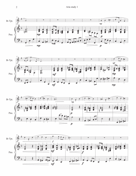 6 Trumpet Aria Studies for Bb Trumpet and Piano image number null