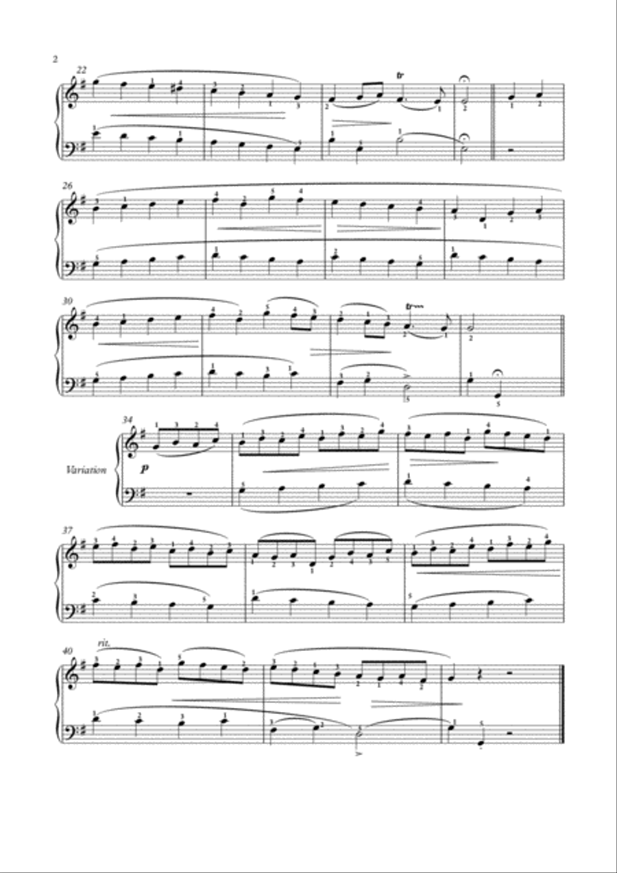 Masterpieces for easy piano 7 by C.Weber and G. Haendel. Easy Piano scores gallery preview page 3