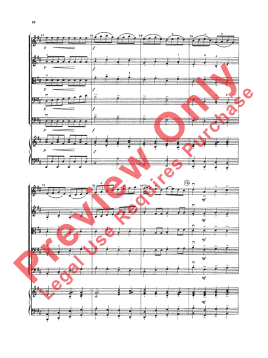 Concerto in D Major String Orchestra scores gallery preview page 11