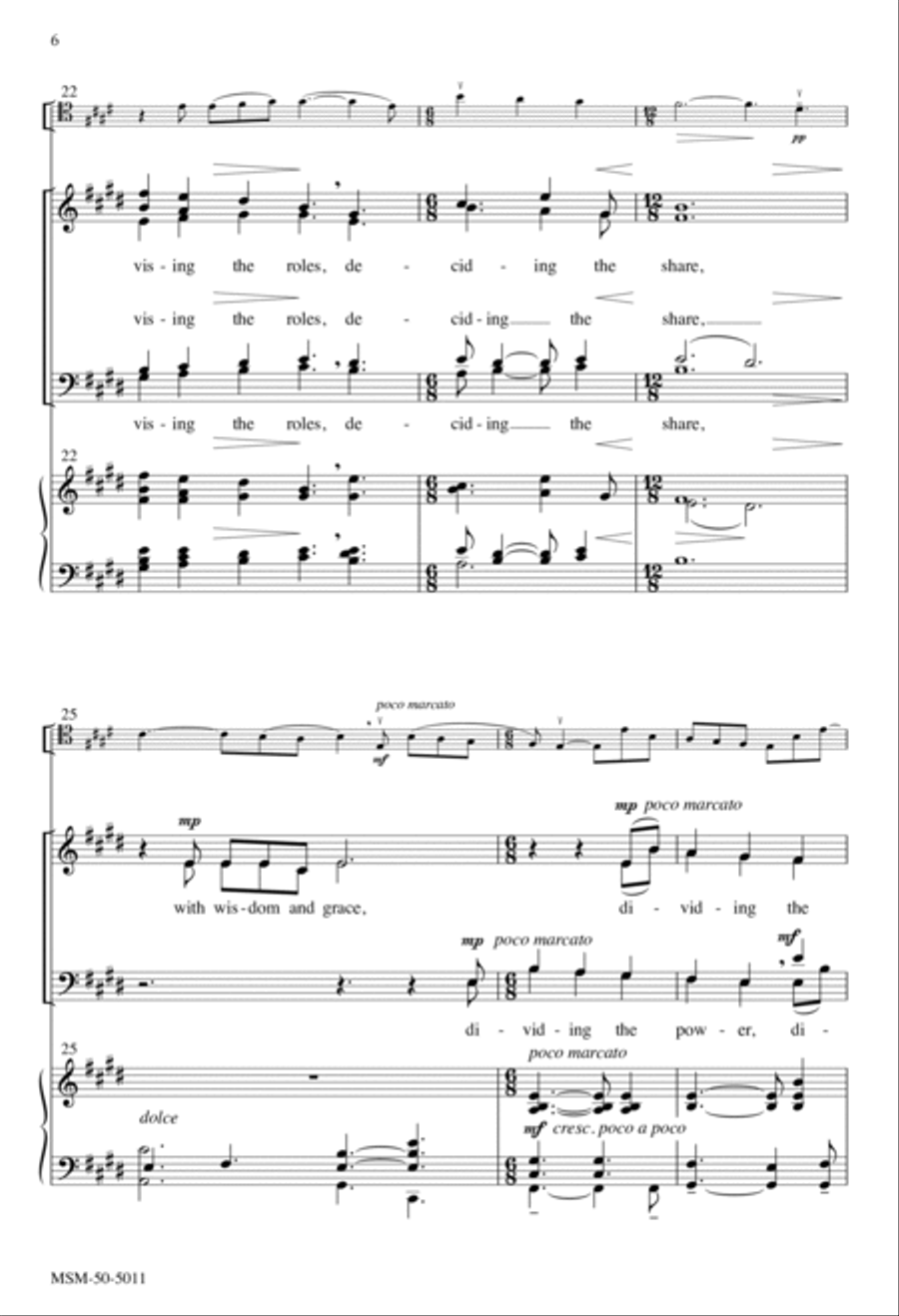For Everyone Born 4-Part scores gallery preview page 6