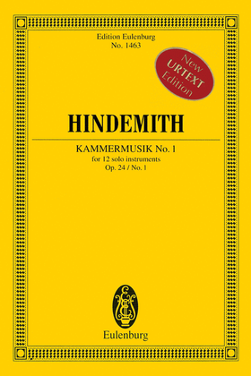 Book cover for Kammermusik No. 1 Op. 24 No. 1 (Chamber Music No. 1)