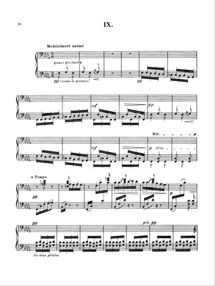Debussy: Prelude - Book I, No. 9 Piano Solo scores gallery preview page 1