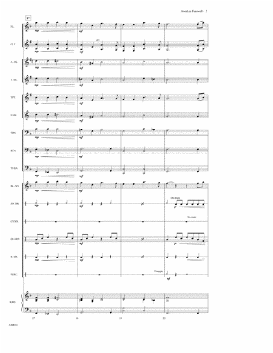 Aura Lee Farewell Aura Lee Farewell Marching Band scores gallery preview page 5
