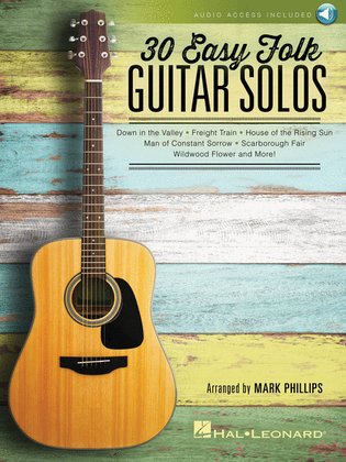 Book cover for 30 Easy Folk Guitar Solos
