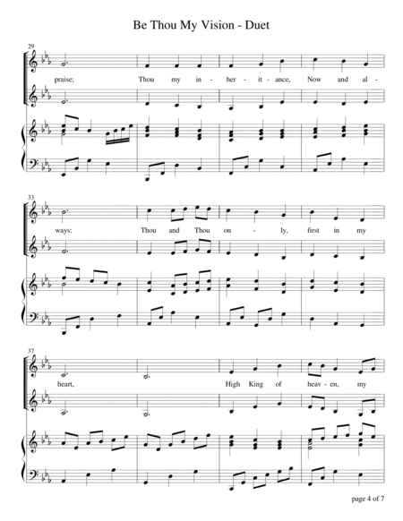 Be Thou My Vision (for SA or 2-part choir with Piano Accompaniment) image number null