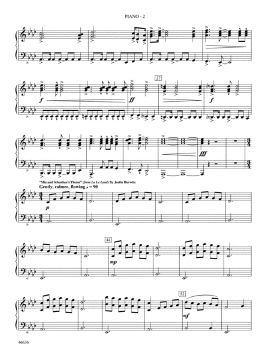At the Movies---The Musicals: Piano Accompaniment Concert Band scores gallery preview page 2