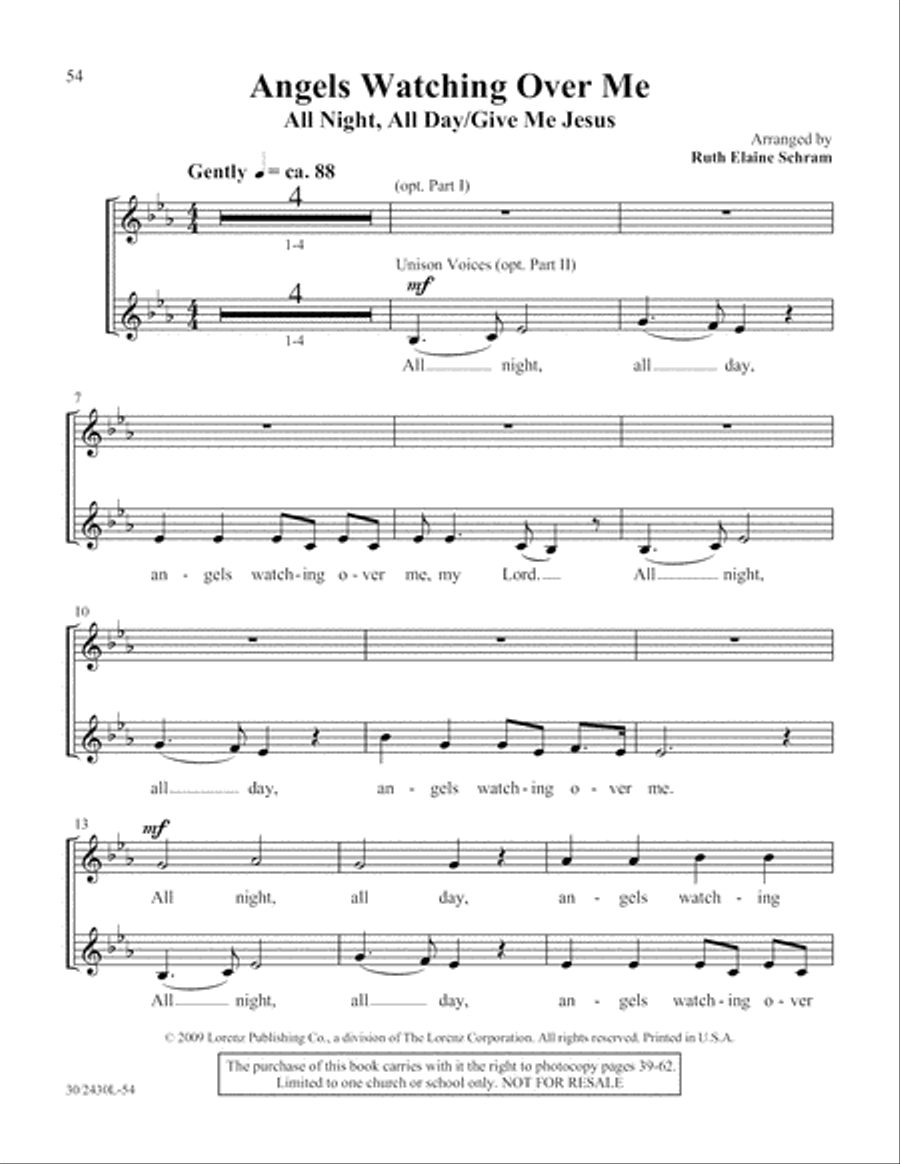 Simply Spirituals Unison Choir scores gallery preview page 55