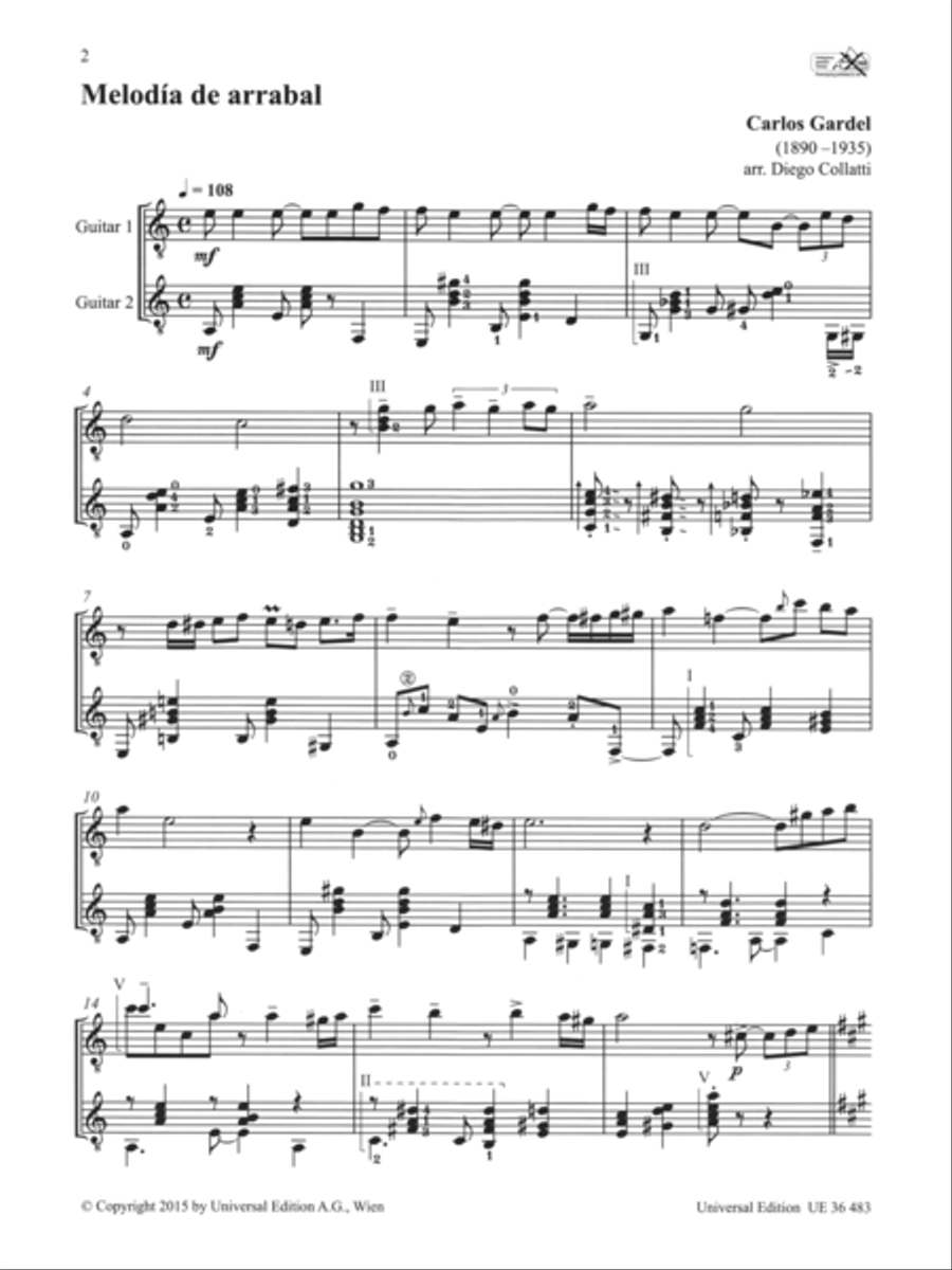 Tango Guitar Duets Chamber Music scores gallery preview page 2